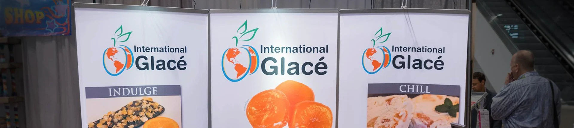 Skyline retractable banner stand with custom branded graphics