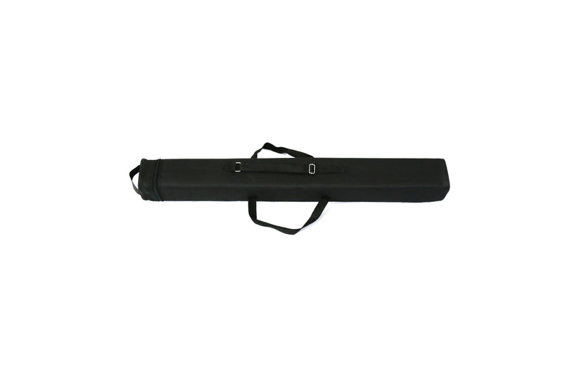 Entry-level retractable banner stand with spring-loaded aluminum base