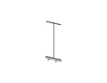 Entry-level retractable banner stand with spring-loaded aluminum base