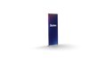 Entry-level retractable banner stand with spring-loaded aluminum base