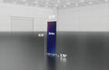 Entry-level retractable banner stand with spring-loaded aluminum base