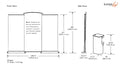 Three banners that can be combined to make one inline display; two banner stands and one central graphic panel, plus a display table