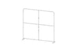8-foot straight backwall display with aluminum frame and single-sided pillowcase graphic