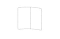 8-foot curved backwall display with aluminum frame and single-sided pillowcase graphic
