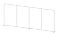 20-foot straight backwall display with aluminum frame and single-sided pillowcase graphic