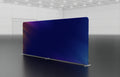20-foot straight backwall display with aluminum frame and single-sided pillowcase graphic