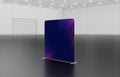 8-foot straight backwall display with aluminum frame and single-sided pillowcase graphic
