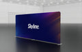 20-foot straight backwall display with aluminum frame and single-sided pillowcase graphic