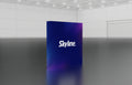 Pop-up 8-foot straight display with pre-attached seamless fabric