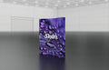 Pop-up 8-foot curved display with pre-attached seamless fabric