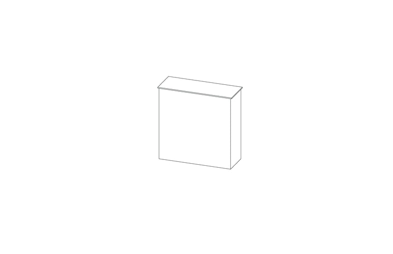 Small display table with wrap-around graphic