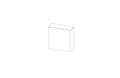 Small display table with backlit wrap-around graphic