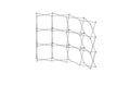 Pop-up 10-foot curved display with pre-attached seamless fabric