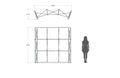 Pop-up 8-foot curved display with silicon-edge fabric graphics